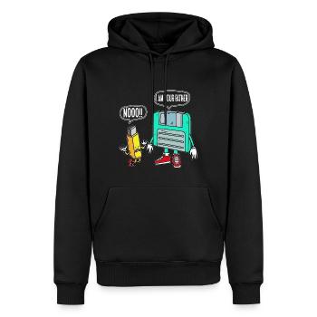 Retro It Nerd Je suis YOur Père Stockage de chemise - Sweat à capuche Premium bio Homme - noir - Devant - Nico (187cm)