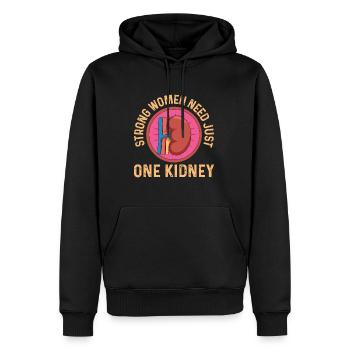 Citation d'un rein pour votre épouse donneuse de - Sweat à capuche Premium bio Homme - noir - Devant - Nico (187cm)