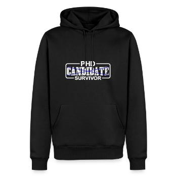 Survivant du candidat au doctorat 10 - Sweat à capuche Premium bio Homme - noir - Devant - Nico (187cm)