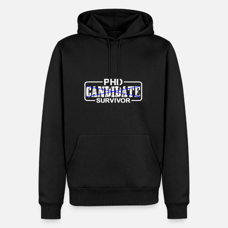 Phd Candidate Survivor 10 - Männer Premium Bio Hoodie - Schwarz