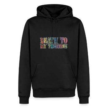 Death To My Twenties 3 - Männer Premium Bio Hoodie - Schwarz - Vorne - Nico (187cm)