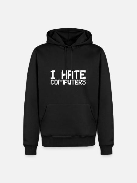 I Hate Computers 3 - Männer Premium Bio Hoodie - Schwarz