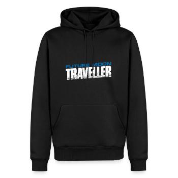 Futur Voyageur lunaire 4 - Sweat à capuche Premium bio Homme - noir - Devant - Nico (187cm)