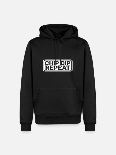 Chip Dip Repeat 10 - Men’s Premium Organic Hoodie - black