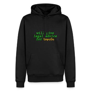 Will Give Legal Advice For Tequila - Männer Premium Bio Hoodie - Schwarz - Vorne - Nico (187cm)