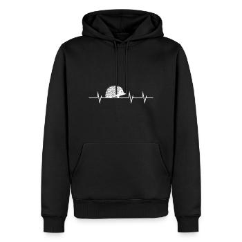 Heartbeat of a Hedgehog - Männer Premium Bio Hoodie - Schwarz - Vorne - Nico (187cm)