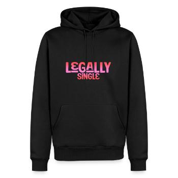 Legally Single 4 - Männer Premium Bio Hoodie - Schwarz - Vorne - Nico (187cm)
