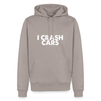 I Crash Cars 3 - Männer Premium Bio Hoodie - Taupe - Vorne - Nico (187cm)