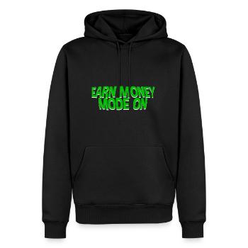 Earn Money Mode On - Männer Premium Bio Hoodie - Schwarz - Vorne - Nico (187cm)