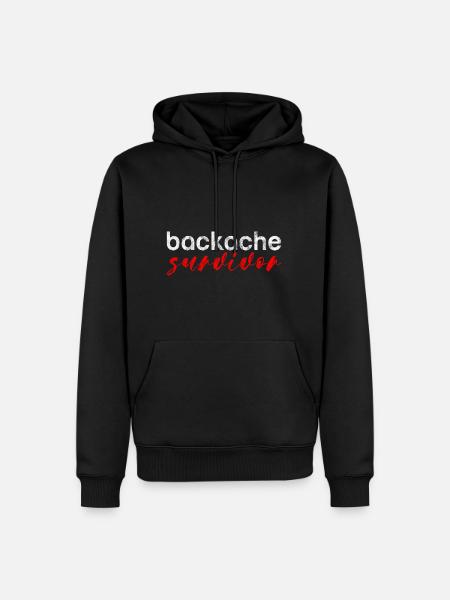 Backache Survivor 3 - Men’s Premium Organic Hoodie - black