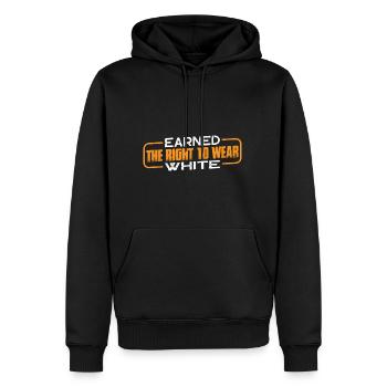 Earned The Right To Wear White 4 - Männer Premium Bio Hoodie - Schwarz - Vorne - Nico (187cm)