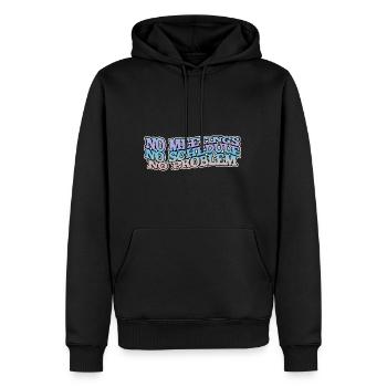 Pas de réunions, pas d’horaire, pas de problème - Sweat à capuche Premium bio Homme - noir - Devant - Nico (187cm)