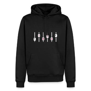 1974 geburtstag dj jubiläum sound engineer disco - Männer Premium Bio Hoodie - Schwarz - Vorne - Nico (187cm)
