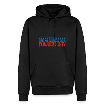 Il n’y a pas d’amis un jour de poudreuse 4 - Sweat à capuche Premium bio Homme - noir - Devant - Nico (187cm)