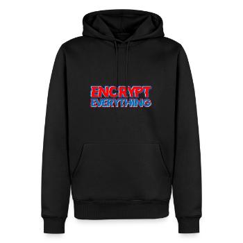 Encrypt Everything 5 - Männer Premium Bio Hoodie - Schwarz - Vorne - Nico (187cm)