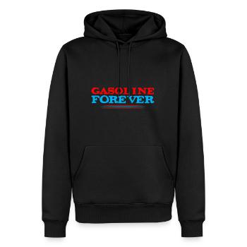 L’essence pour toujours - Sweat à capuche Premium bio Homme - noir - Devant - Nico (187cm)
