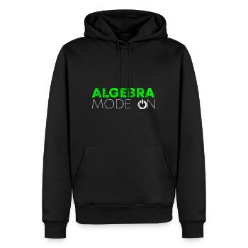 Algebra Mode On 3 - Men’s Premium Organic Hoodie - black - Front - Nico (187cm)