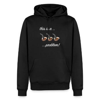 Sherlock Holmes - Dies ist ein 3-Pipe-Problem - Männer Premium Bio Hoodie - Schwarz - Vorne - Nico (187cm)