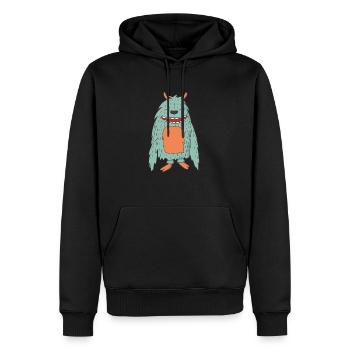 Alien - Sweat à capuche Premium bio Homme - noir - Devant - Nico (187cm)