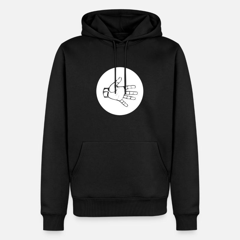 PAPIER (w) - Männer Premium Bio Hoodie - Schwarz