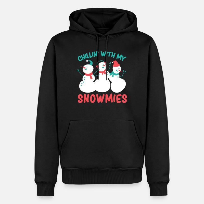 Noël relax avec mes amis - Sweat à capuche Premium bio Homme - noir