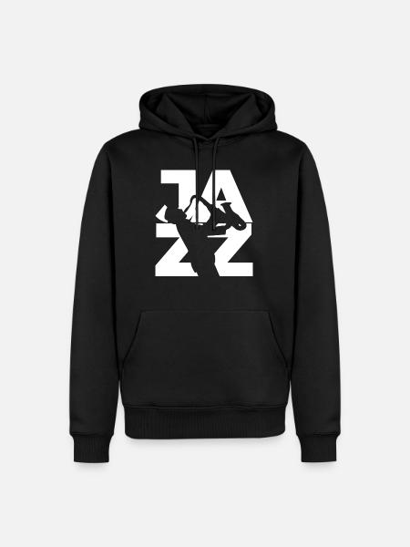 Saxophon Jazz Geschenk Saxophonist Musik Musiker - Männer Premium Bio Hoodie - Schwarz
