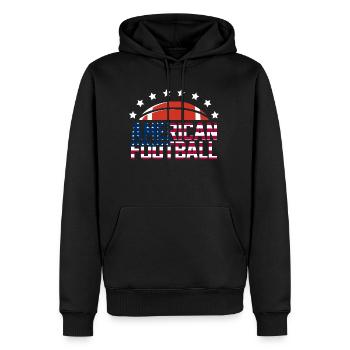 Football américain - Sweat à capuche Premium bio Homme - noir - Devant - Nico (187cm)