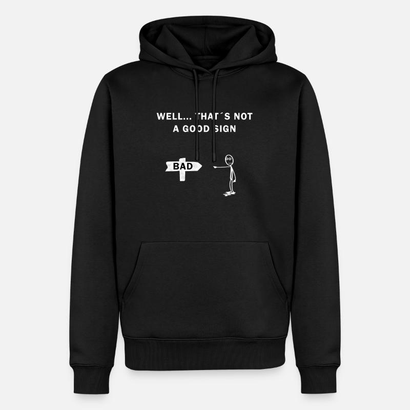 Stickman Paroles drôles - Sweat à capuche Premium bio Homme - noir