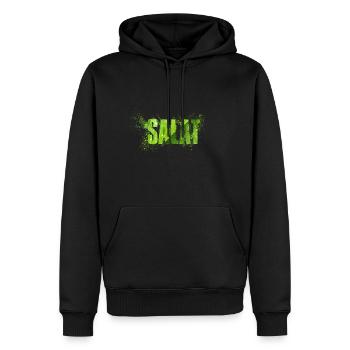 Salat - Männer Premium Bio Hoodie - Schwarz - Vorne - Nico (187cm)