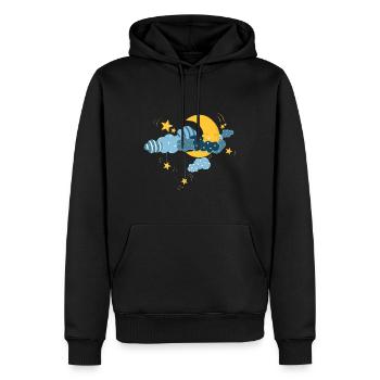 Sternenhimmel - Männer Premium Bio Hoodie - Schwarz - Vorne - Nico (187cm)