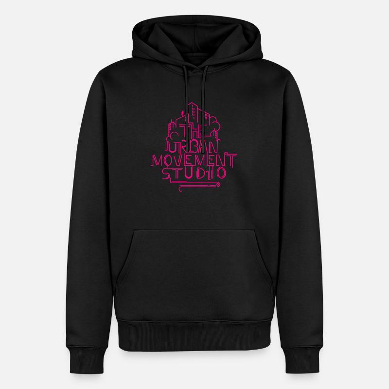 pink 2 - Männer Premium Bio Hoodie - Schwarz