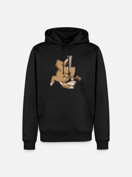 Acrobaties en tissu verticales - Sweat à capuche Premium bio Homme - noir