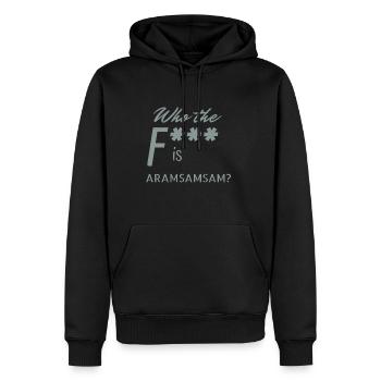 Aramsamsam - Männer Premium Bio Hoodie - Schwarz - Vorne - Nico (187cm)