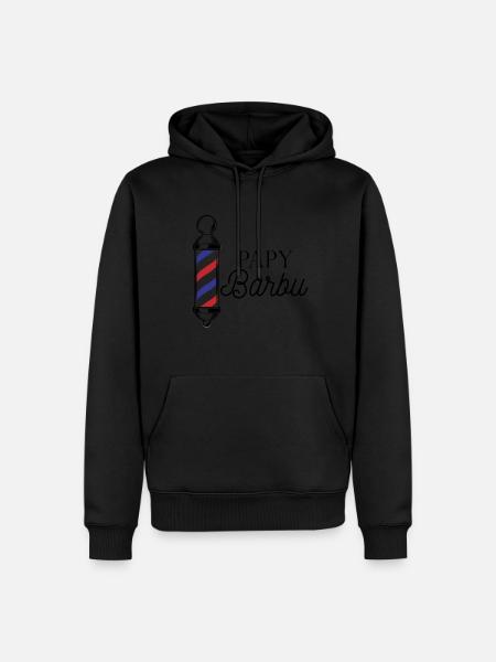Bärtiger Opa - Männer Premium Bio Hoodie - Schwarz