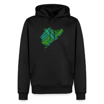 Nordschleife Design Motorsport - Männer Premium Bio Hoodie - Schwarz - Vorne - Nico (187cm)