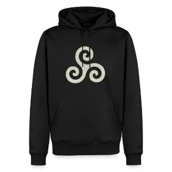 Triskele as a jewel - Men’s Premium Organic Hoodie - black - Front - Nico (187cm)