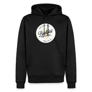 The Buckfast - Men’s Premium Organic Hoodie - black - Front - Nico (187cm)