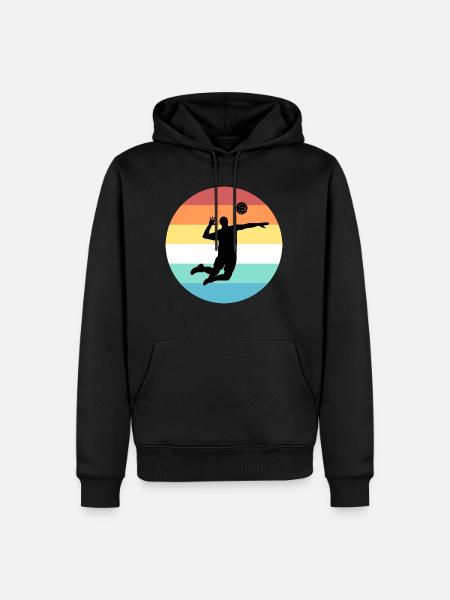 Volleyballer - Männer Premium Bio Hoodie - Schwarz