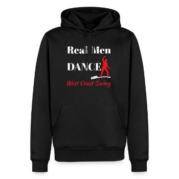 Real Men West Coast Swing WCS Geschenk tanzen - Männer Premium Bio Hoodie - Schwarz - Vorne - Nico (187cm)