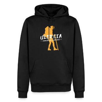 Camino de Santaigo. Jakobsweg, Ultreia T-Shirt Tee - Männer Premium Bio Hoodie - Schwarz - Vorne - Nico (187cm)