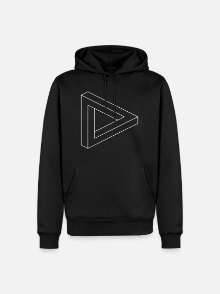 Illusion Optische Illusion Sinnestäuschung Zauber - Männer Premium Bio Hoodie - Schwarz