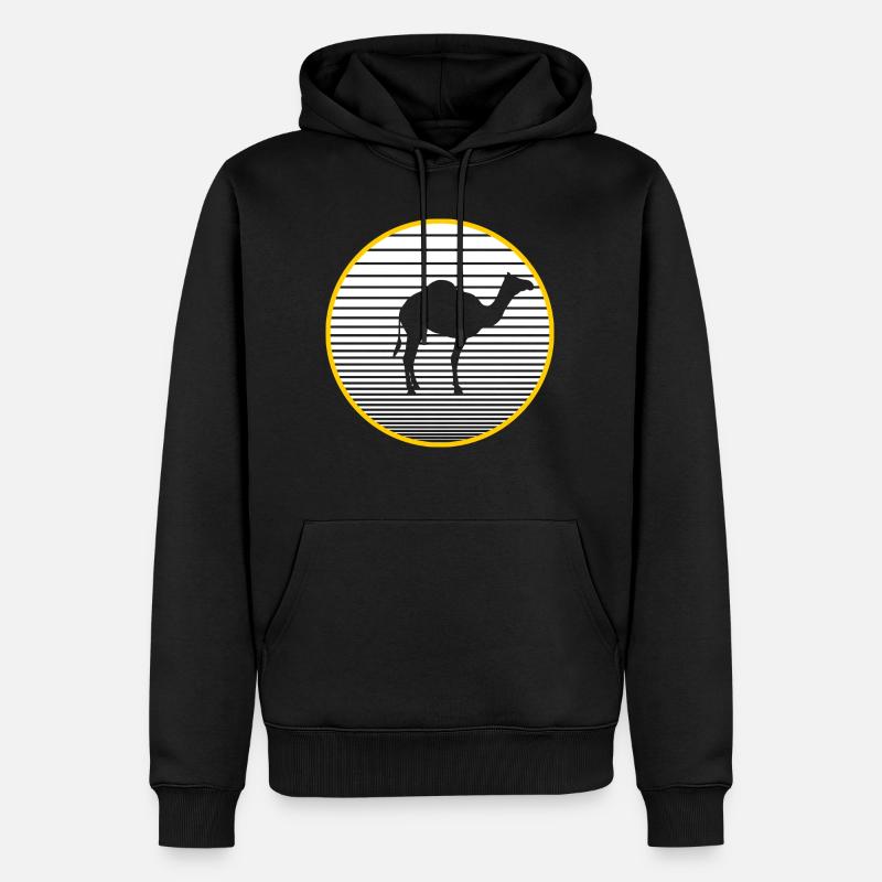 Kamel - Männer Premium Bio Hoodie - Schwarz