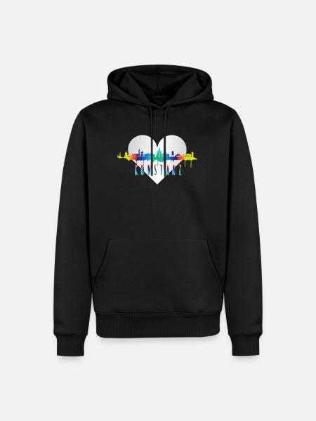 Konstanz skyline - Men’s Premium Organic Hoodie - black