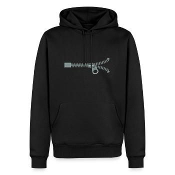 Fermeture éclair fermeture éclair fermeture éclair - Sweat à capuche Premium bio Homme - noir - Devant - Nico (187cm)