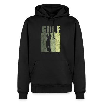 Golf Golfing Shirt Geschenkidee Golfer Vintage - Männer Premium Bio Hoodie - Schwarz - Vorne - Nico (187cm)