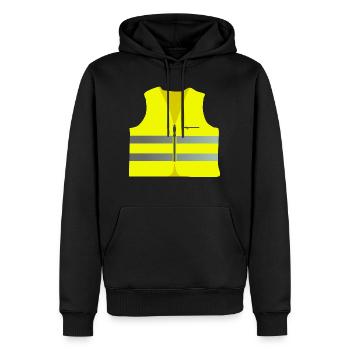 Safety vest for the Yellow West Protest yellow vests - Men’s Premium Organic Hoodie - black - Front - Nico (187cm)