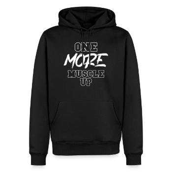Street Workout Muscle Up Humour Sport Musculation - Sweat à capuche Premium bio Homme - noir - Devant - Nico (187cm)