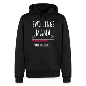 werdende Mama Zwillinge Schwangerschaft Geschenk - Männer Premium Bio Hoodie - Schwarz - Vorne - Nico (187cm)
