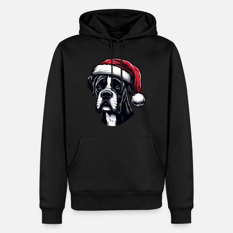 Boxerhund Weihnachtsgeschenke - Männer Premium Bio Hoodie - Schwarz