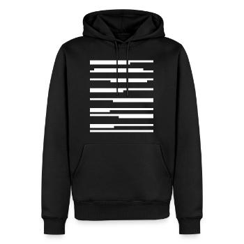 Conception de lignes géométriques - Sweat à capuche Premium bio Homme - noir - Devant - Nico (187cm)